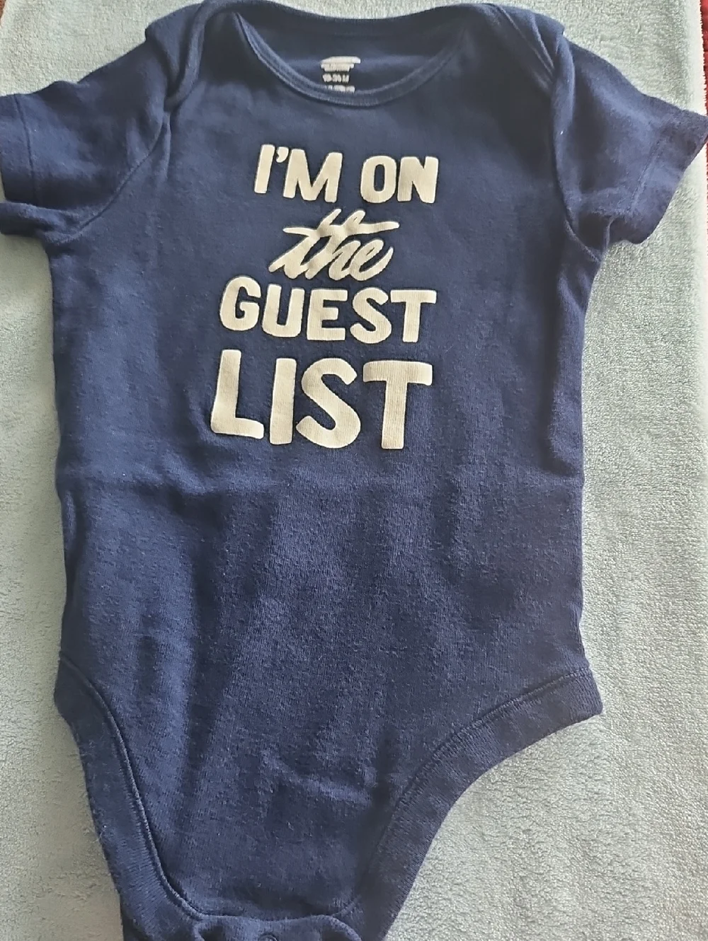 Old Navy Navy and White Bodysuit with 